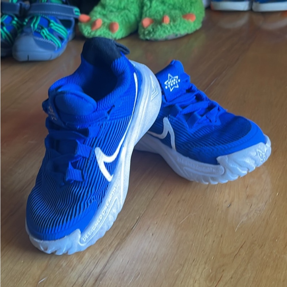 Nike Blue and White Sneakers with Mesh Upper